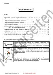 Trigonometrie, Klasse 10 - Matheverlag