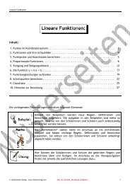 Lineare Funktionen, Klasse 8 - Matheverlag