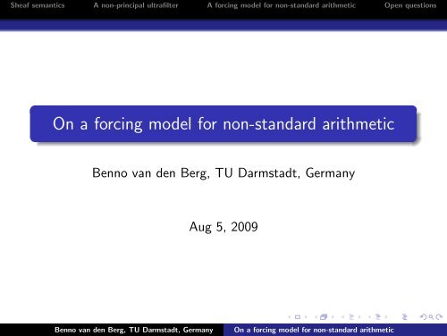 On a forcing model for non-standard arithmetic