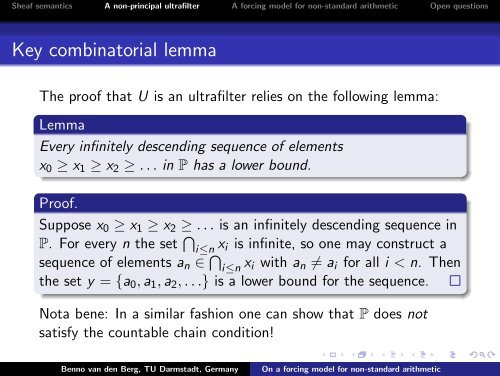 On a forcing model for non-standard arithmetic