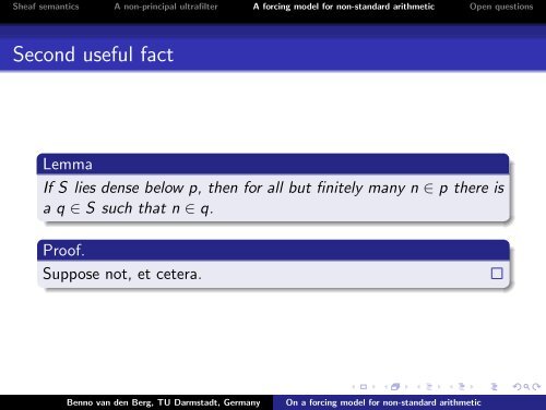 On a forcing model for non-standard arithmetic