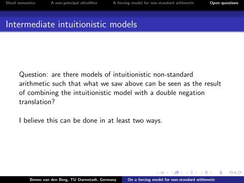 On a forcing model for non-standard arithmetic