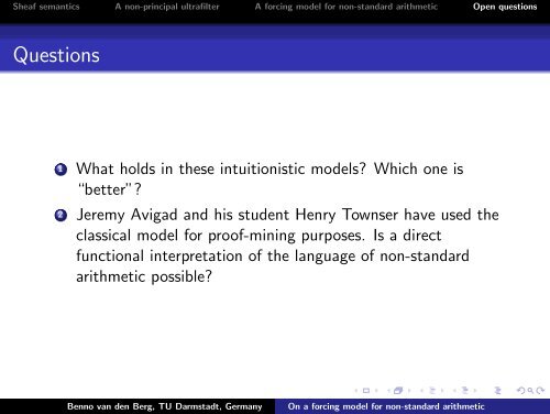 On a forcing model for non-standard arithmetic