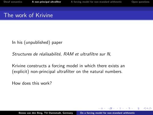 On a forcing model for non-standard arithmetic