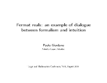 Fermat reals: an example of dialogue between formalism and intuition