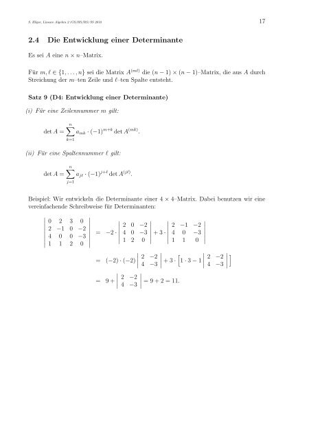 Lineare Algebra 2 für Lehramtsstudierende (GS/HS/RS)