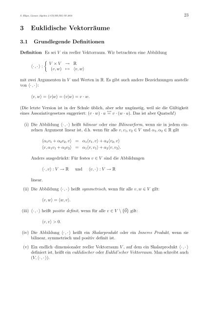 Lineare Algebra 2 für Lehramtsstudierende (GS/HS/RS)