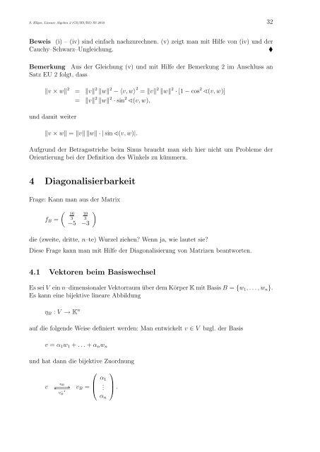 Lineare Algebra 2 für Lehramtsstudierende (GS/HS/RS)