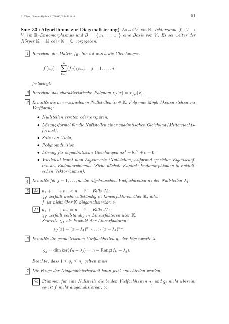 Lineare Algebra 2 für Lehramtsstudierende (GS/HS/RS)