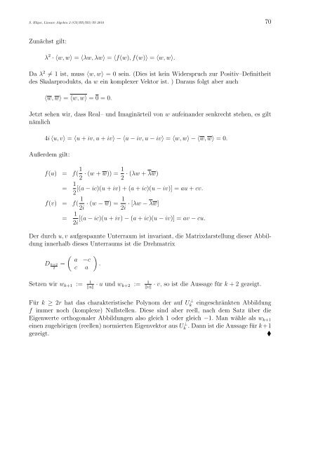 Lineare Algebra 2 für Lehramtsstudierende (GS/HS/RS)