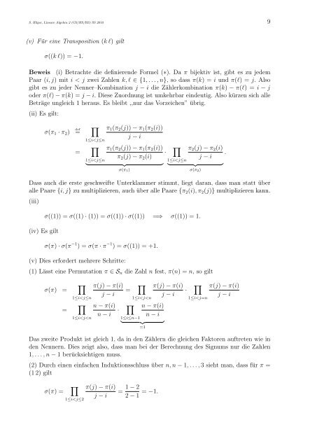 Lineare Algebra 2 für Lehramtsstudierende (GS/HS/RS)