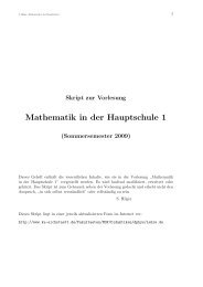 Mathematik in der Hauptschule 1