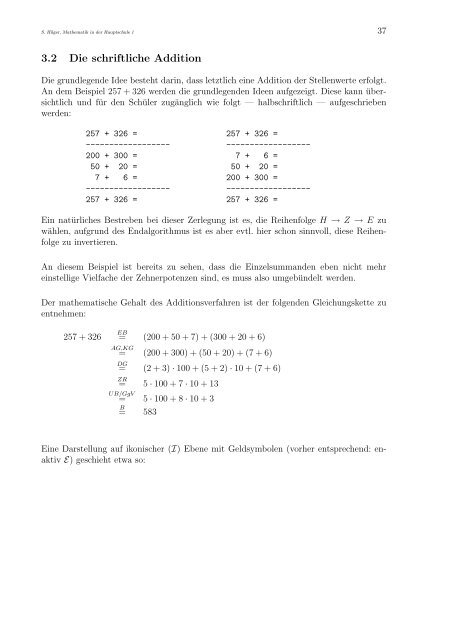 Mathematik in der Hauptschule 1