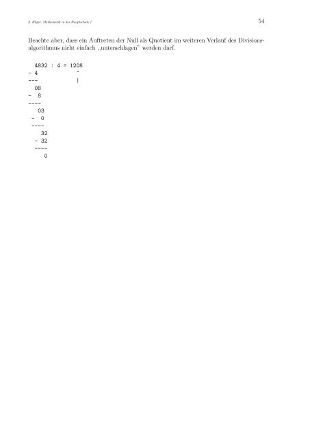 Mathematik in der Hauptschule 1