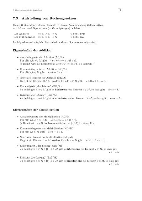 Mathematik in der Hauptschule 1