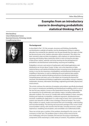 MSOR Connections May 2008 Vol 8 - Higher Education Academy