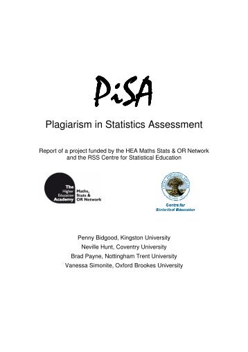 (Plagiarism in Statistics Assessment) (PDF) - PlagiarismAdvice