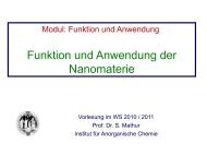 Funktion und Anwendung der Nanomaterie