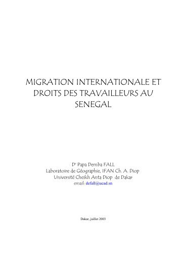 Rapport senegal.pdf - Matrix