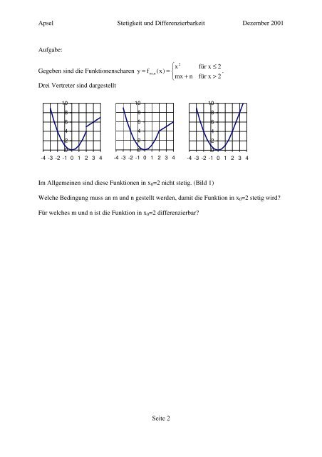 Apsel Stetigkeit und Differenzierbarkeit Dezember ... - Matthias Apsel