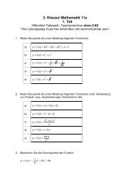 Klausur Ableitungen und Kurvendiskussion ... - Matthias Apsel