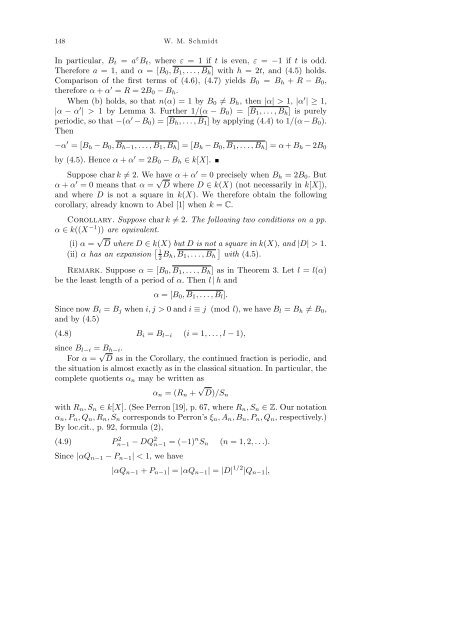 On continued fractions and diophantine approximation in power ...