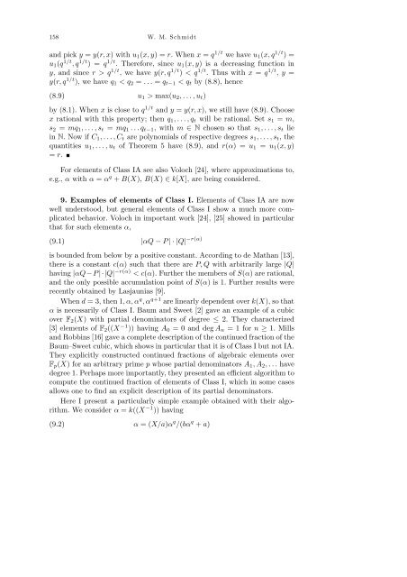 On continued fractions and diophantine approximation in power ...