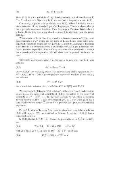 On continued fractions and diophantine approximation in power ...