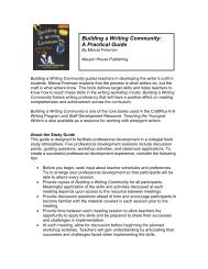 Building a Writing Community Teacher Study Guide - Maupin House ...