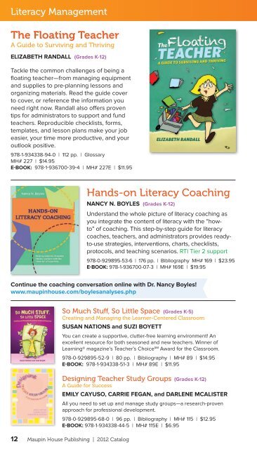 literacy resources for Pre-K-12 educators - Maupin House Publishing