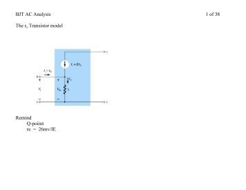 bjt exercise 41 basic operation of the npn bipolar junction transistor npn bjt consists of thin p-type layer between two n-type layers layers: emitter, base, collector. bjt exercise 41 basic operation of the npn bipolar junction transistor npn bjt consists of thin p-type layer between two n-type layers layers: emitter, base, collector.