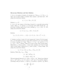 Recurrence Relations and their Solution 1. Let an be ... - MavDISK