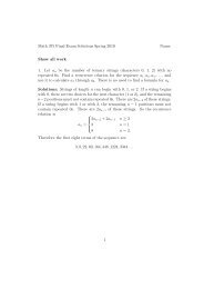 Math 375 Final Exam Solutions Spring 2010 Name ... - MavDISK