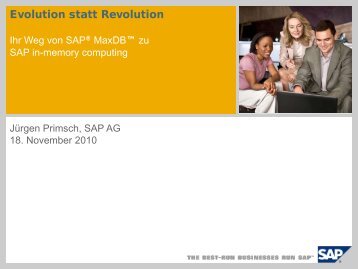 Ihr Weg von SAP MaxDB zu SAP In-Memory Computing