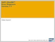 MaxDB Error Diagnosis Release 7.6 - SAP MaxDB