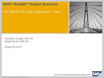 Script (.pdf file, 2 MB) - SAP MaxDB