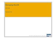 Managing MaxDB - SAP MaxDB