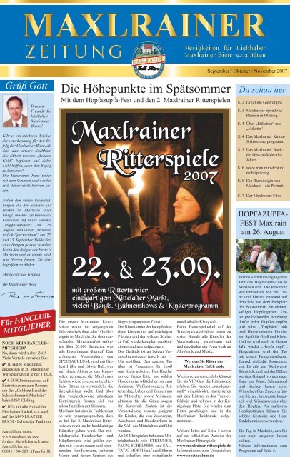 22. & 23.09. 22. & 23.09. - Schlossbrauerei Maxlrain