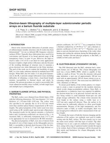 Electron-beam lithography of multiple-layer submicrometer ... - Physics