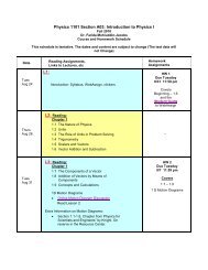 Physics 1101 Section 001 Introductory Physics I