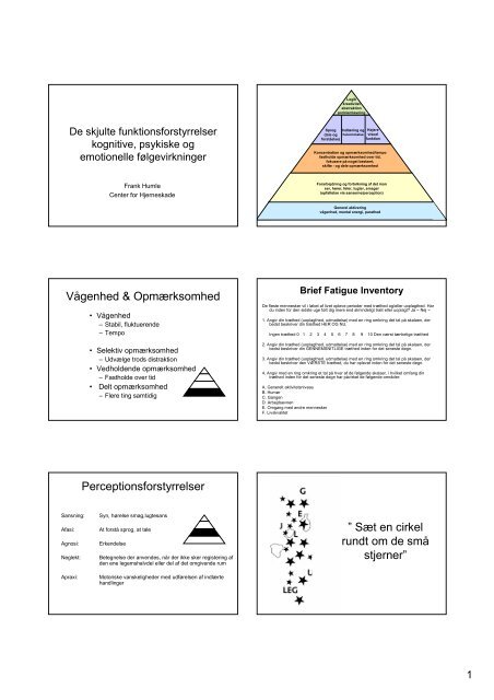 Vågenhed & Opmærksomhed Perceptionsforstyrrelser ... - Kurhus