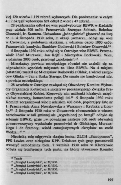 Mieszkańcy powiatu ostrołęckiego wobec problemów politycznych