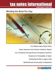 tax notes international - Tuck School of Business - Dartmouth College