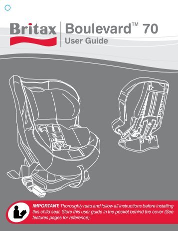 Britax Boulevard 70 Instruction Manual