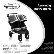 Baby Jogger City Elite Double User Manual