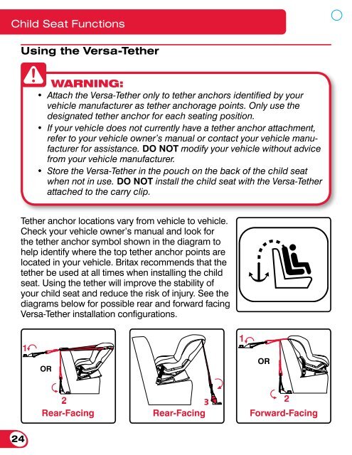 Britax Marathon 70 Instruction Manual