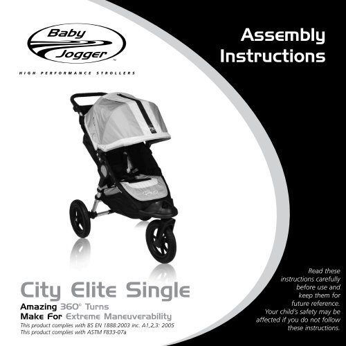 Bevidst katalog Derfor City Elite Single - Baby Jogger
