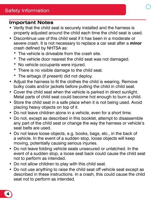 Britax Advocate 70 CS User Manual