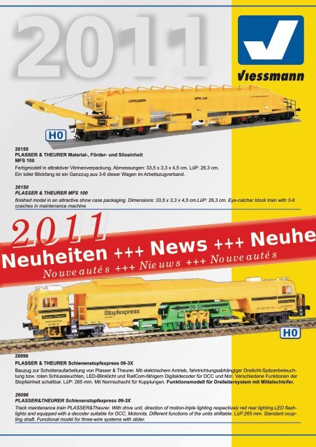 Neuheiten Frühjahr 2011 - Viessmann Modellspielwaren GmbH