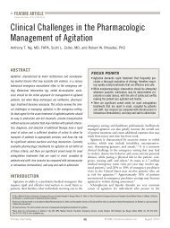 Clinical Challenges in the Pharmacologic Management of Agitation